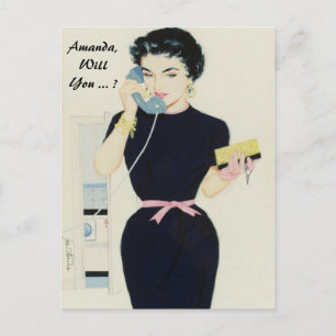 Cartão Postal De Convite será minha dama de honra, madrinha de casamento...