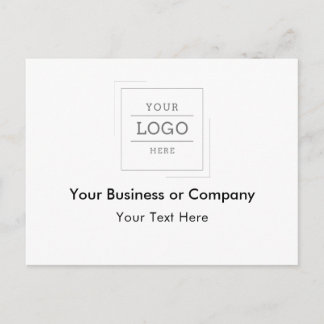 Cartão Postal De Convite Seu Logotipo de Negócios Personalizado