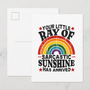 Cartão Postal De Convite Seu Pequeno Raio de Sol Sarcástico