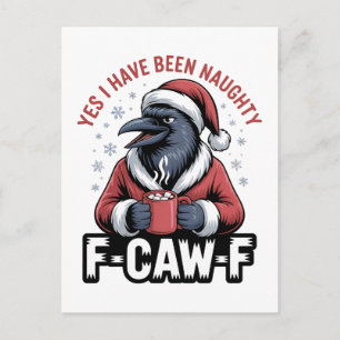 Cartão Postal De Convite Sim, Eu Fui Travesso F-Caw-F Engraçado Natal 