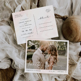 Cartão Postal De Convite Simples Casamento Botânico Russo Salvar A Data