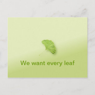 Cartão Postal De Convite Sindicato da Família Gingko Leaf