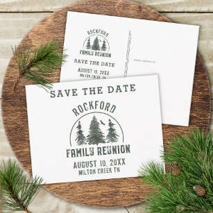 Cartão Postal De Convite Sindicato Russo Familiar Árvores Florestais SALVAM