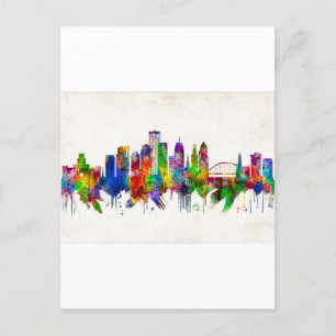 Cartão Postal De Convite Skyline Rochester Nova York