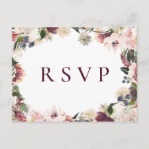 Solicitação de Música RSVP de Casamento Floral de 