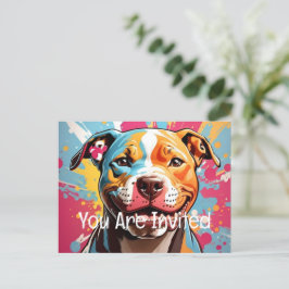 Cartão Postal De Convite Staffordshire Birthday