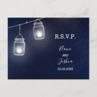 Starry sky mason jars casamento rsvp