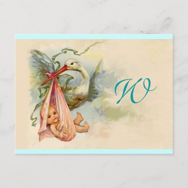 CARTÃO POSTAL DE CONVITE STORY BABY GIRL CHÁ 2 (Frente)