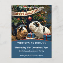 Suínos-guineis e Árvore de Natal