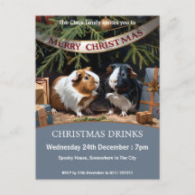 Suínos-guineis e Árvore de Natal