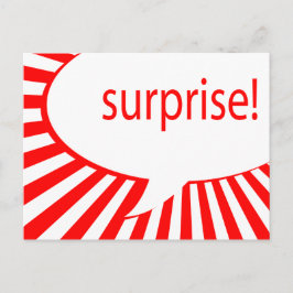 Cartão Postal De Convite surpresa! festa: bolha de conversa
