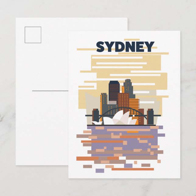 Cartão Postal De Convite Sydney Harbor (Frente/Verso)