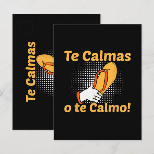 Cartão Postal De Convite Te Calmas O Te Calmo Mãe Espanhola Mexicana Engraç