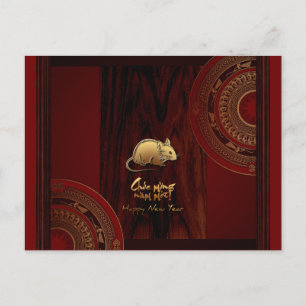 Cartão Postal De Convite Têt dos tambores de bronze vietnamitas Ano Novo 20