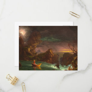 Cartão Postal De Convite The Voyage of Life, Manhood, 1842, por Thomas Cole