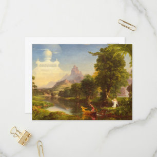Cartão Postal De Convite The Voyage of Life, Youth, 1842, por Thomas Cole