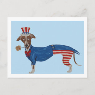 Cartão Postal De Convite Tio Sam Greyhound