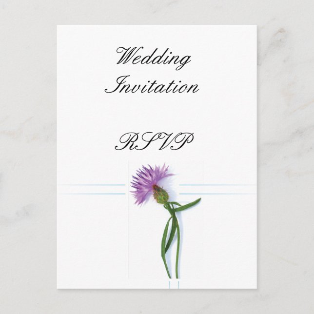 Cartão Postal De Convite Título Tradicional de Casamento Escocês e Celta co (Frente)