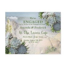 Tons Suculentos de Azuis Pálidos Noivado