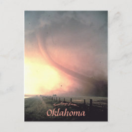 Cartão Postal De Convite Tornado perto de Cordell Oklahoma