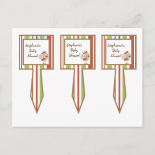 Cartão Postal De Convite Torneira de Fazenda Red Barn Picada com 3 Taças