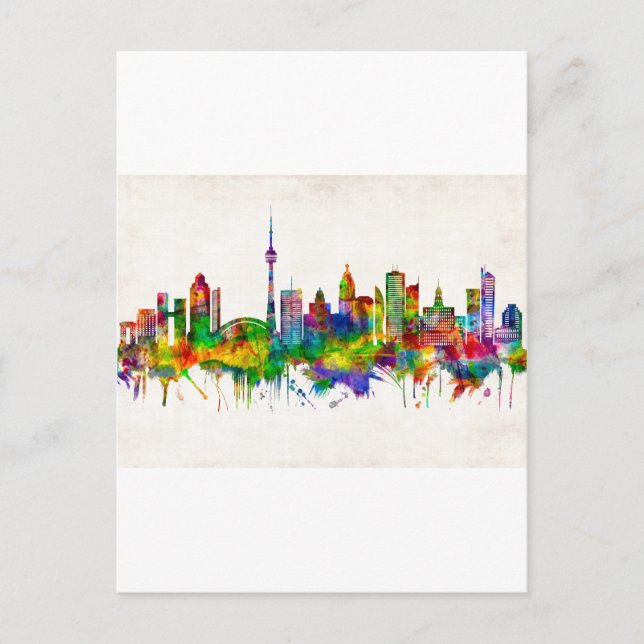 Cartão Postal De Convite Toronto Canada Skyline (Frente)
