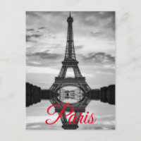 Torre Eiffel Branca Negra Torre Paris Viagem