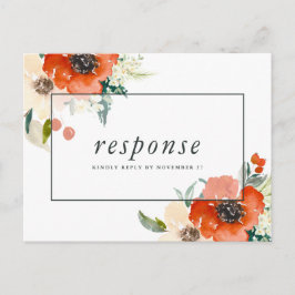 Cartão Postal De Convite Tradições Elegantes Floral RSVP com Escolha de Ref