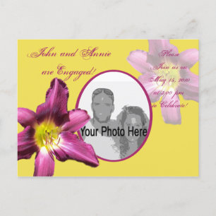 Cartão Postal De Convite Tropical Daylily