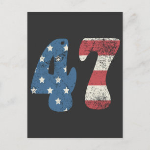 Cartão Postal De Convite Trump 2024 Bandeira Americana Patriótica Vintage 4
