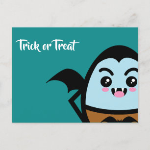 Cartão Postal De Convite Truque ou tratamento - Dia das Bruxas - Drácula de