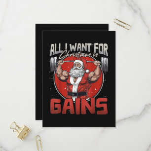 Cartão Postal De Convite Tudo Que Quero Para O Natal São Ganhos Santa Engra