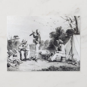 Cartão Postal De Convite Um grupo explorador