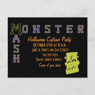 Cartão Postal De Convite Um Mash Monstro