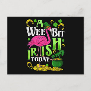 Cartão Postal De Convite Um Pouquinho Irlandês Hoje Dia de São Patrício Fla