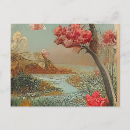 Cartão Postal De Convite uma pintura de um cão sobre um cobertor ao lado de