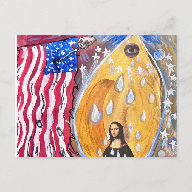 Cartão Postal De Convite Uma Tristeza Americana. (Frente)