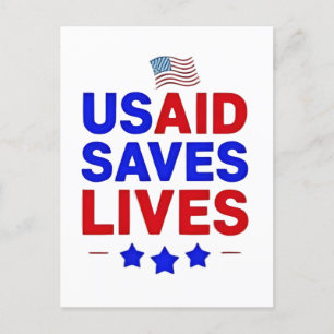 Cartão Postal De Convite USAID salva vidas Agência Americana de Desenvolvim