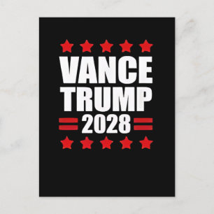 Cartão Postal De Convite Vance Trump Presidencial Eleições 2028 Política