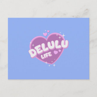 Cartão Postal De Convite Vida Delulu