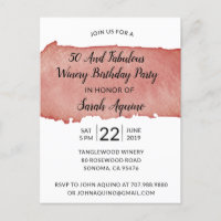 Vinho Aquoso 50 e Festa de aniversário fabulosa