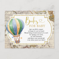 Vintage Map Air Balloon Livros de Chá de fraldas p