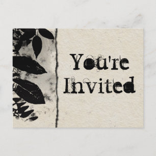 Cartão Postal De Convite Vintage Você é Cartões-postais Convidados