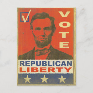 Cartão Postal De Convite Vintage Vote Partido Republicano 2016 Postca