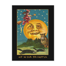 Vintage Witold Sobre Lua Com Maldito Texto Convida