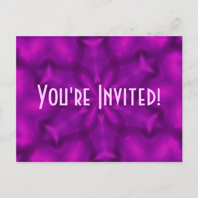 Cartão-postal de convite violento vibrante (Frente)
