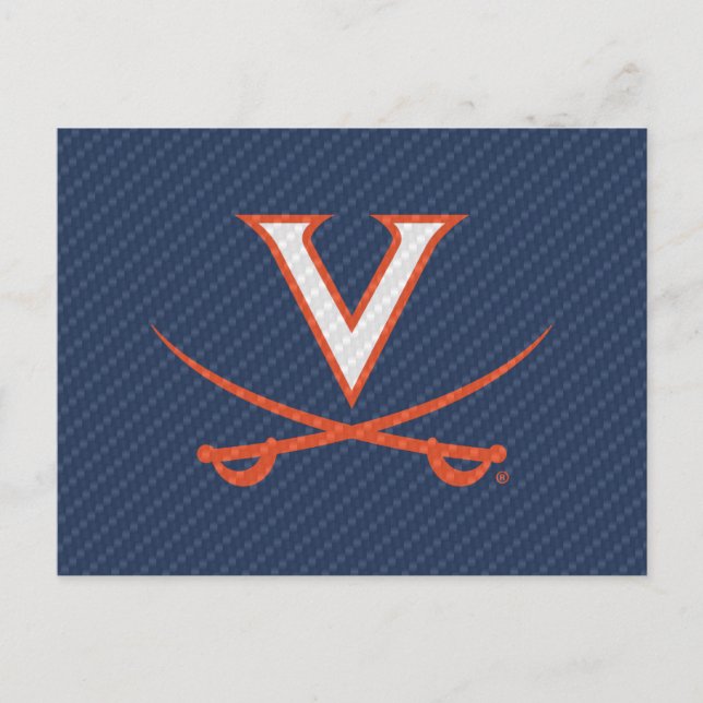 Cartão Postal De Convite Virginia Cavaliers Fibra de Carbono (Frente)