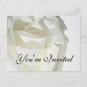 Cartão Postal De Convite Você é convidado Cartão-postal White Rose