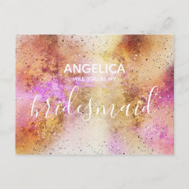Cartão Postal De Convite Você será a minha dama de honra.