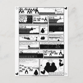 Cartão Postal De Convite Você Será Meu Pinguim?